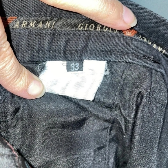 Giorgio Armani Le Collezioni Italy Vintage Black Trouser Dress Pants Size 33 VTG - Picture 3 of 6
